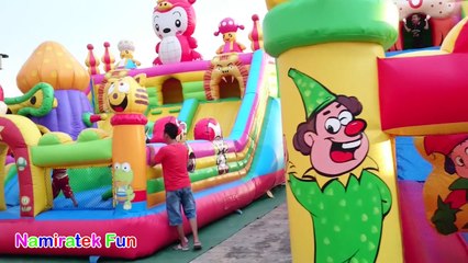 SERU!! Bermain di Istana Balon Pikachu Pokemon - Playing on the Baloon Castle with many Friends