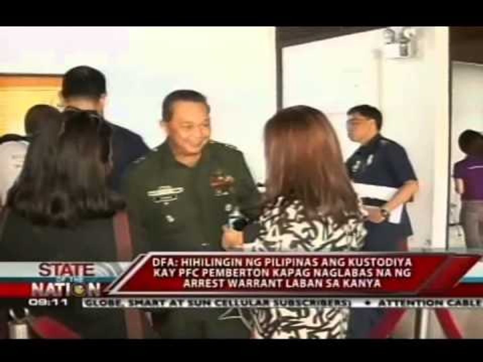 SONA: DFA, hihilinging mabawi ang kustodiya kay Pemberton kapag may arrest warrant na