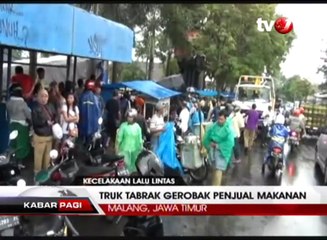 Truk Tabrak Gerobak Penjual Makanan, Satu Orang Tewas