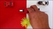 Learning Red or White colors for kids with street vehicles tomica トミカ VooV ブーブ