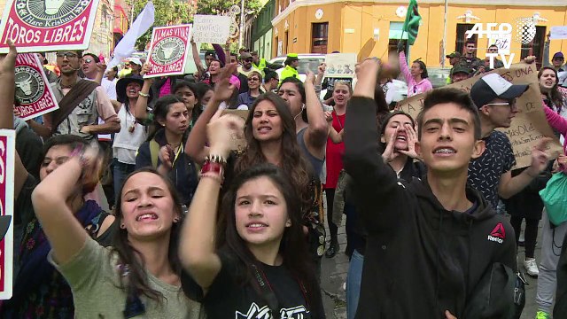 Protestos contra touradas em Bogotá