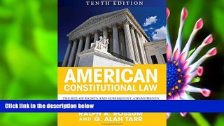 DOWNLOAD [PDF] American Constitutional Law, Volume II: The Bill of Rights and Subsequent