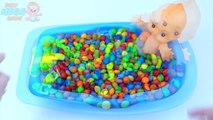 Elza Frozen Disney Baby Doll Bath Time Candy Skittles Learn Colours Hulk Paw Patrol Monster High