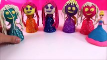 Disney Princess Play doh Sparkle Dresses Elsa Magiclip Finger Family Kids Nursery Rhymes Songs