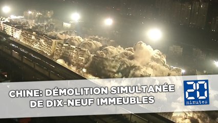 19 immeubles s'effondrent simultanément en Chine