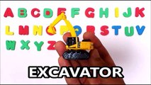 Learning English Letters for kids with Construction Vehicles Excavator of tomica トミカ