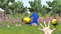 Fat spiderman vs Fat hulk Finger family nursery Rhymes - Dinosaur gorilla finger Family 3d animation