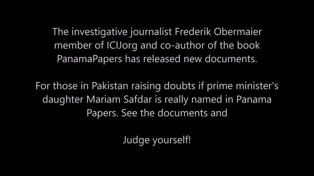 Investigative journalists of @ICIJorg releases docs of Maryam Nawaz as beneficial owner of offshore companies