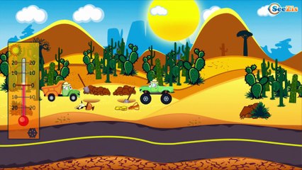 The Fire Truck - Cars for Children - Fire in the Desert - Trucks and Cars for Kids. Episode 92