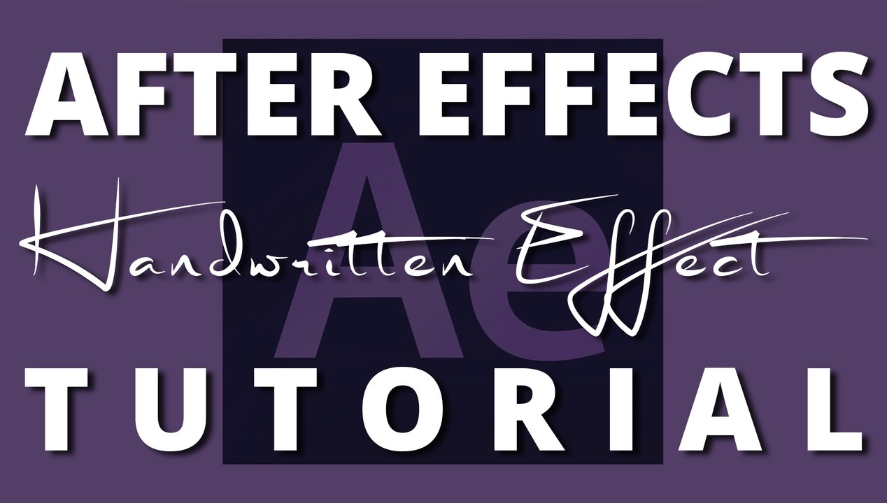 Quick and Easy Handwriting Animation Effect Tutorial | Adobe After Effects CC 2017