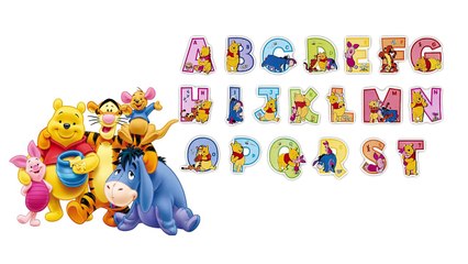 Winnie the pooh ABC Song Nursery Rhyme Cartoon Animation for Children