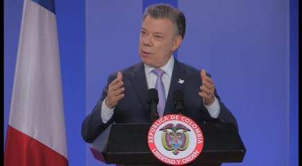 Santos agradece a presidente francés el apoyo en el proceso de paz