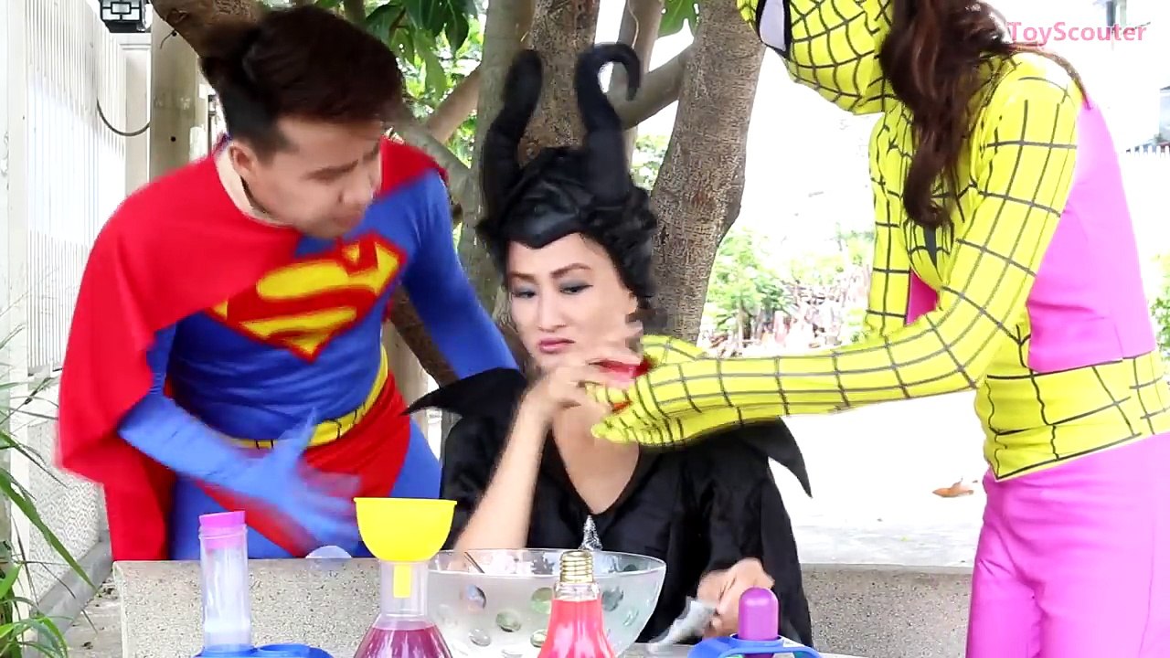 Ugly Spiderman vs Soccer Ball! w/ Frozen Elsa, Joker, Maleficent & Dr. Wolverine in Real Life