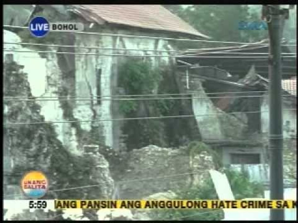 UB: Mga simbahan sa Bohol, 'di pa rin naayos isang taon matapos ang lindol