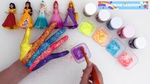Disney Princess Body Painting Learning Colors for Children with Finger Family Nursery Rhymes