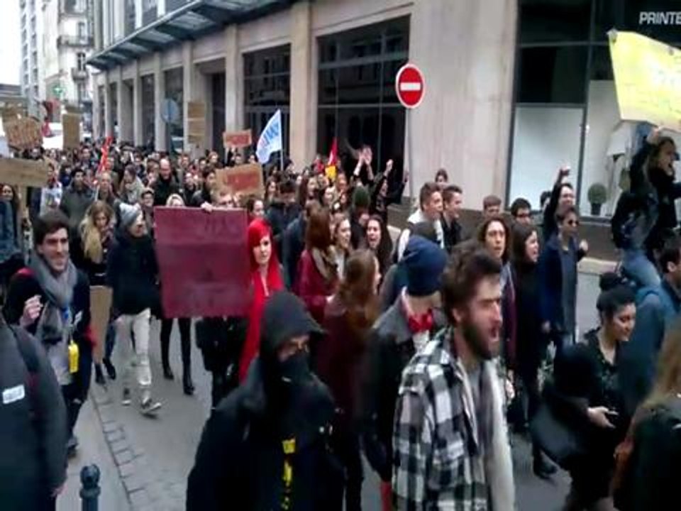 Nancy : étudiants et lycéens dans la rue contre la loi Travail...