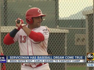 Serviceman has baseball dream come true thanks to Cincinnati Reds