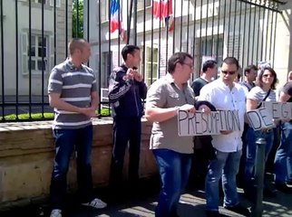 Manifestation de policiers à Vesoul