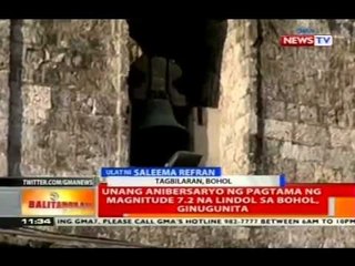 Unang anibersaryo ng pagtama ng magnitude 7.2 na lindol sa Bohol, ginugunita