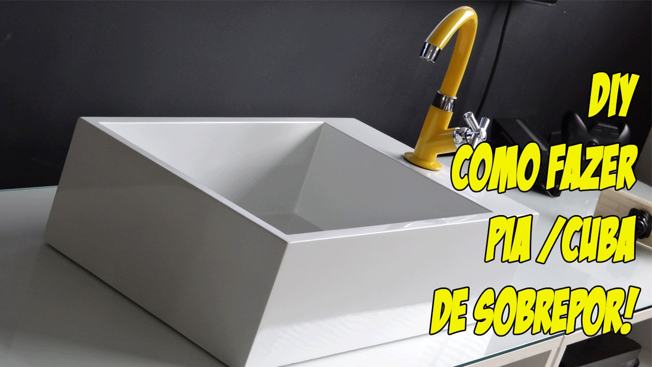 como fazer pia de madeira