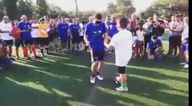 Pedro en desafío en fútbol solidario 1 - 23 de Enero