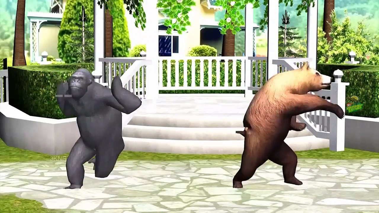 Bear Finger Family | Dinosaur Vs Bear farting Family Nursery Rhymes Funny video