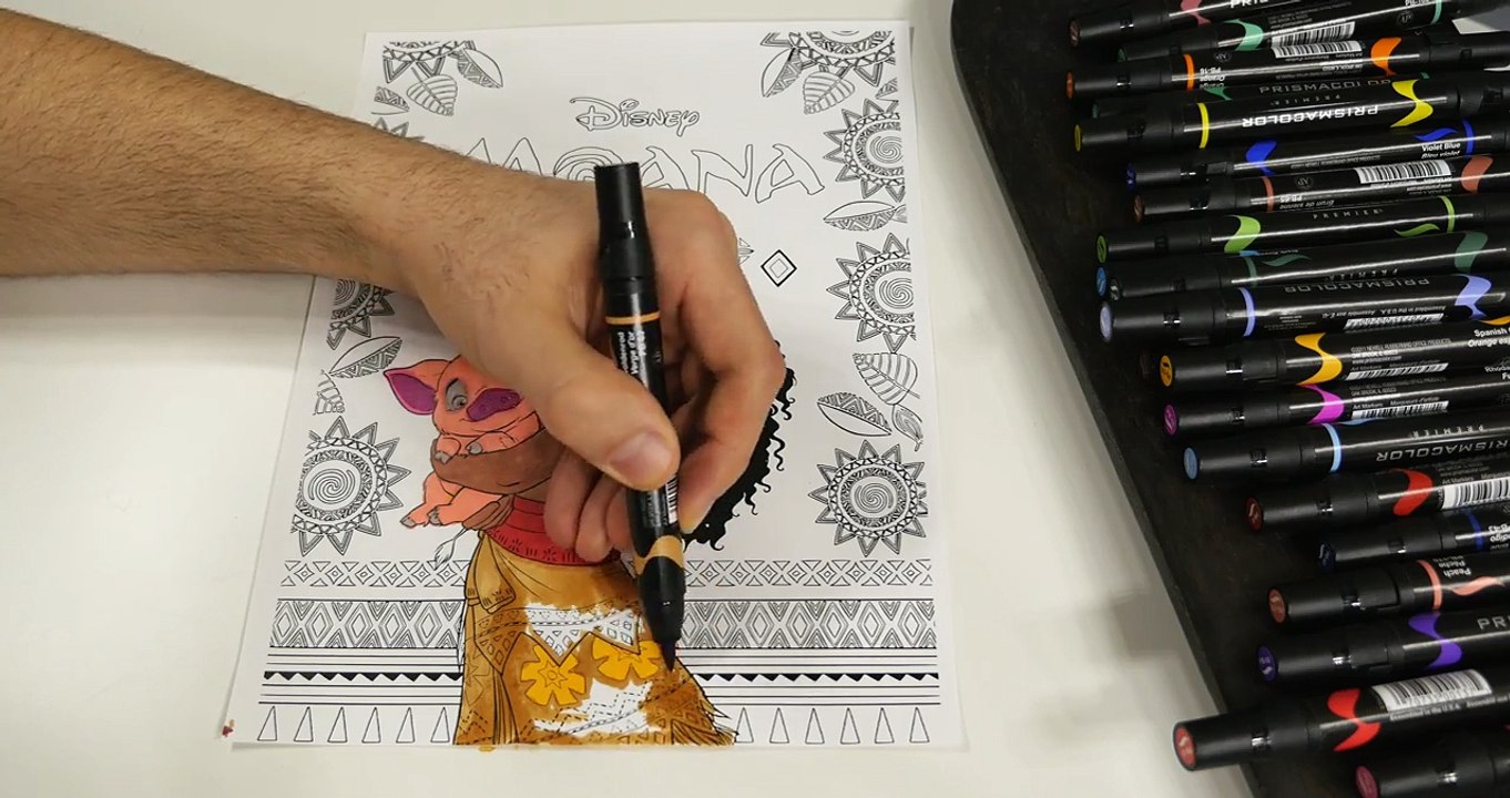 Moana Coloring Page! Disney Coloring Pages Fun Coloring for Children Kids Surprise Opening