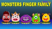 Monsters Cartoons Animation Singing Finger Family Nursery Rhymes for Preschool Childrens Song