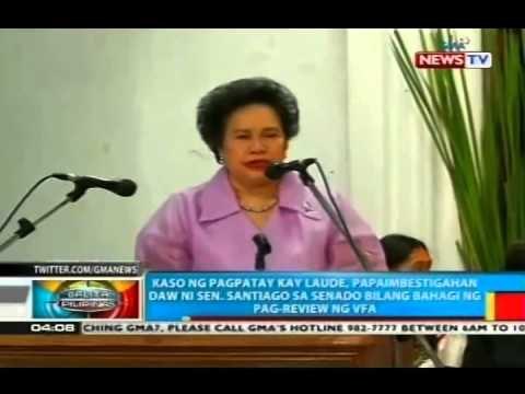 Kaso ng pagpatay kay Laude, papaimbestigahan daw ni Sen. Santiago sa Senado