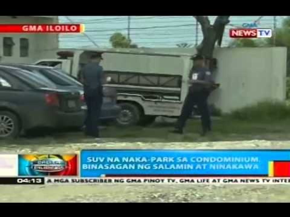 SUV na naka-park sa condominium sa Iloilo City, binasagan ng salamin at ninakawan