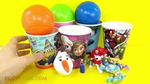 Balls Surprise Cups with Toys Hello Kitty Paw Patrol Frozen Elsa and Anna