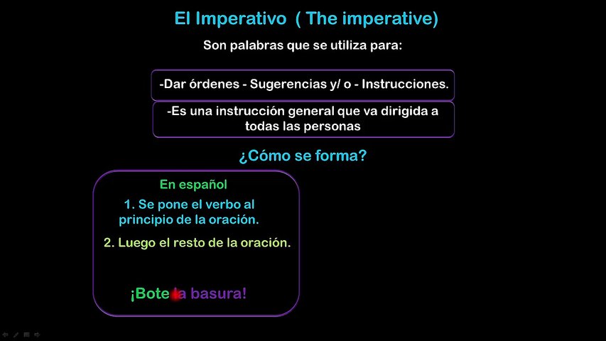 Lesson 10 S10 EL IMPERATIVO