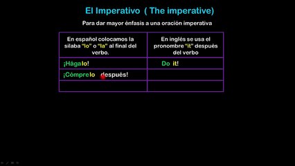 Lesson 10 S11 El imperative-para dar enfasis