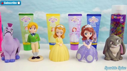 Princess Sofia The First Disney Jr Bath Paint Color Change Toys Best Learning Video Kid Learn Colors