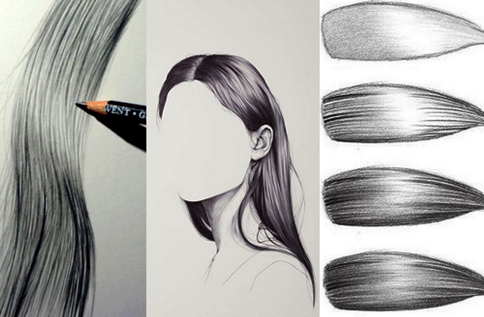 How to draw realistic hair | Step by Step - Vidéo Dailymotion