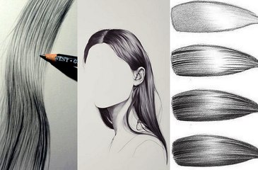 How to draw realistic hair | Step by Step