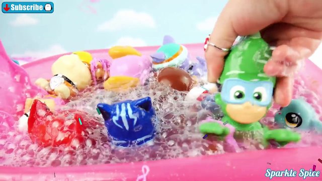 Learn Colors with PJ Masks, Peppa Pig Finger Paint Soap Bath Tub Time, Orbeez, Toy Surprises, Frozen