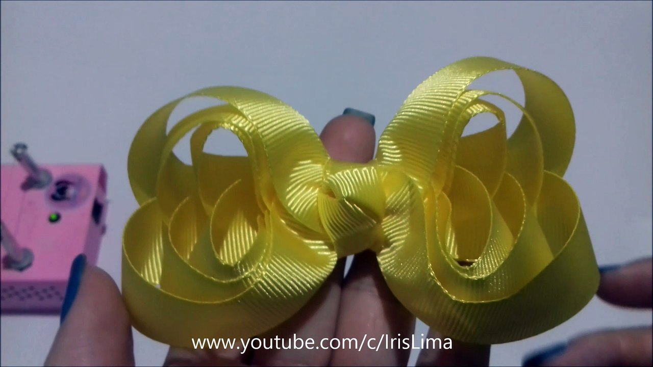 Como fazer Laço de Gorgurão - Laço Boutique em Camadas  DIY - PAP - TUTORIAL 