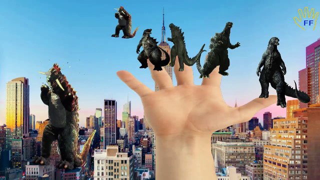 Godzilla Finger Family Nursery Rhymes and Godzilla Cartoon Finger Family Songs for Childrens Babies