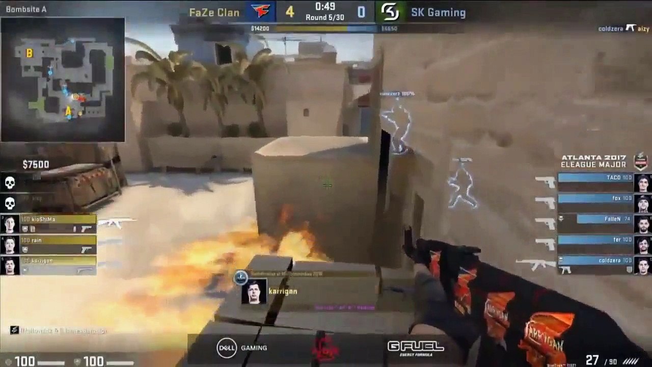 COLDZERA 4K - SK vs Faze (CSGO ELEAGUE ATLANTA 2017)