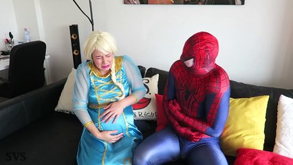 SPIDERMAN vs COLORED BALLS BATTLE w/ Frozen Elsa vs JOKER Poo and Fart Prank - Funny Superheroes