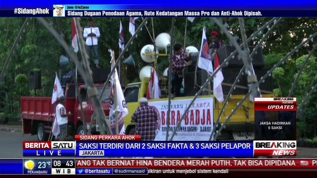 Sidang Ketujuh Ahok: Pemeriksaan Dua Saksi Fakta dan Tiga Saksi Pelapor