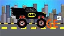 Batman Monster Truck Colors Songs For Children Learning Colors With Funny Monster Trucks Stunts