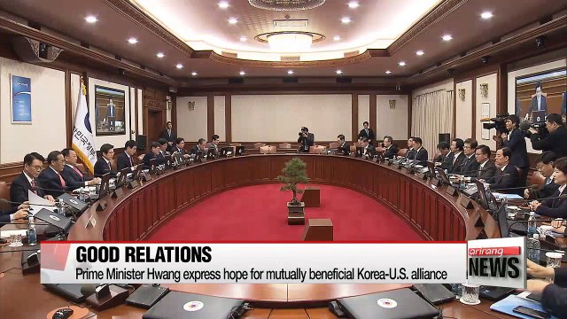 Prime Minister Hwang Kyo-ahn expresses hope for mutually beneficial Korea-U.S. relations