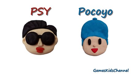 Play Doh Fun! PSY vs POCOYO - Head to Head battle match - 싸이 vs Pocoyó (Playdough videos)