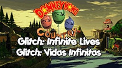 Donkey Kong Country Glitch Bug - Easy Way to get Extra Lives Maneira facil de conseguir vidas