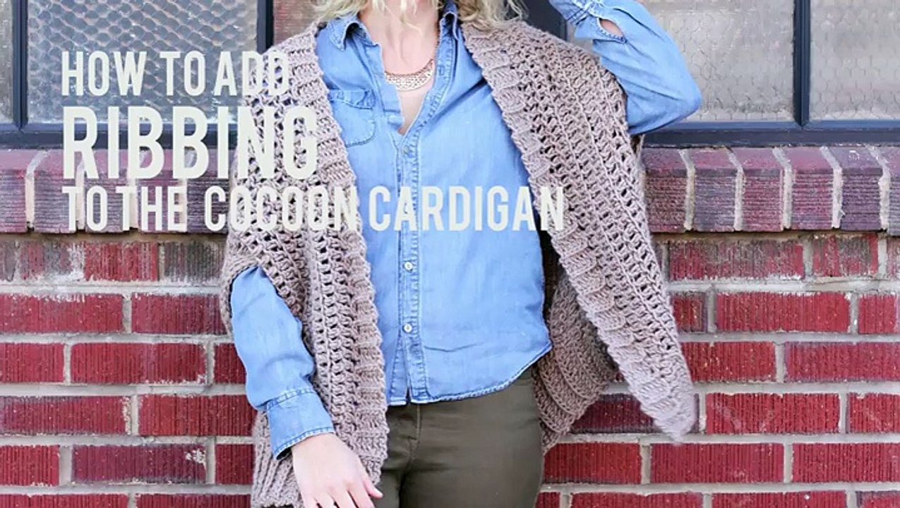 Learn how to add ribbing to a crochet cardigan with this step-by-step crochet video tutorial.