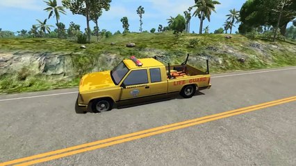 BeamNG drive - Stone on road Car and Truck Crashes