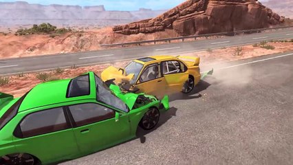 BeamNG.Drive - Rollcage VS NO Rollcage Crashes