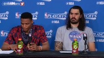 Russell Westbrook Shuts Down the Reporter | Rockets vs Thunder | Game 4 | 2017 NBA Playoffs